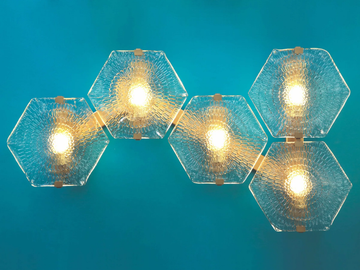 HEXXA WALL LIGHT 05 - LED glass wall lamp by Patinas Lighting - view 2